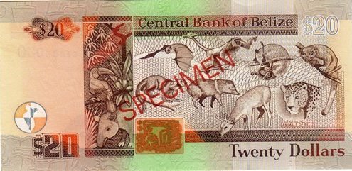 20 $ Belize Dollar