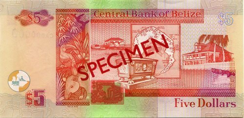 5 $ Belize Dollar